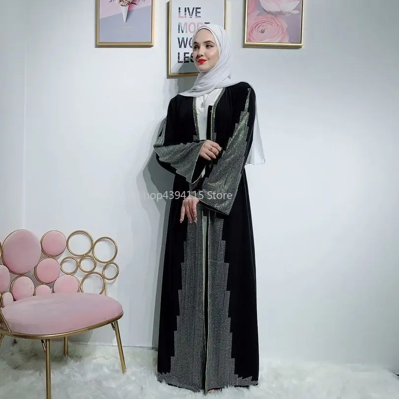 Luxurious Muslim Diamonds Beading Cardigan Abaya Full Dress Kimono Long Robe Gowns Jubah Dubai Middle East Arab Islamic Clothing
Luxurious Muslim Diamonds Beading Cardigan Abaya Full Dress Kimono Long Robe Gowns Jubah Dubai Middle East Arab Islamic Clothing