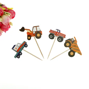 24pcs Cartoon Car truck Excavators Cupcake flag Decoration Supplies Kids Gift Toppers Pick child boy Birthday Party wedding cake
24pcs Cartoon Car truck Excavators Cupcake flag Decoration Supplies Kids Gift Toppers Pick child boy Birthday Party wedding cake
