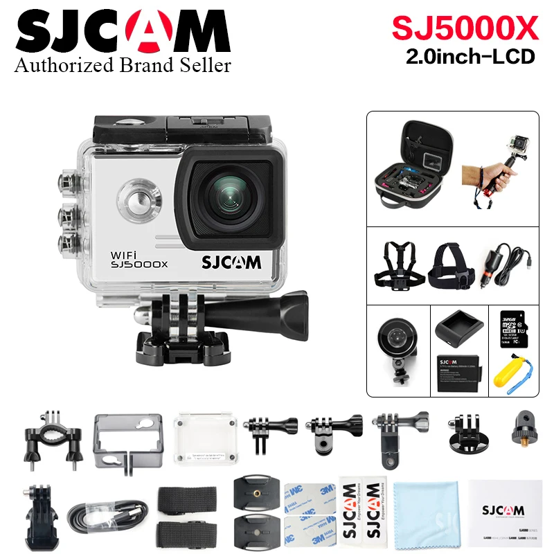 

CheapOriginal SJCAM SJ5000X Elite Gyro Sport Action Camera WiFi 4K 24fps 2K 30fps Diving 30M Waterproof NTK96660 SJ CAM Sport DV