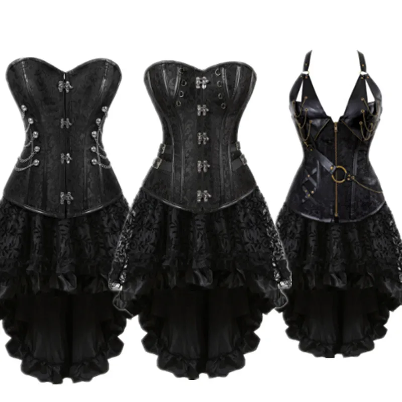Black Steampunk Corset Waist Control Sexy Corsets and Bustie Steel Bone Corset Top Overbust Gothic Bustier Corselet Party Dress
Black Steampunk Corset Waist Control Sexy Corsets and Bustie Steel Bone Corset Top Overbust Gothic Bustier Corselet Party Dress