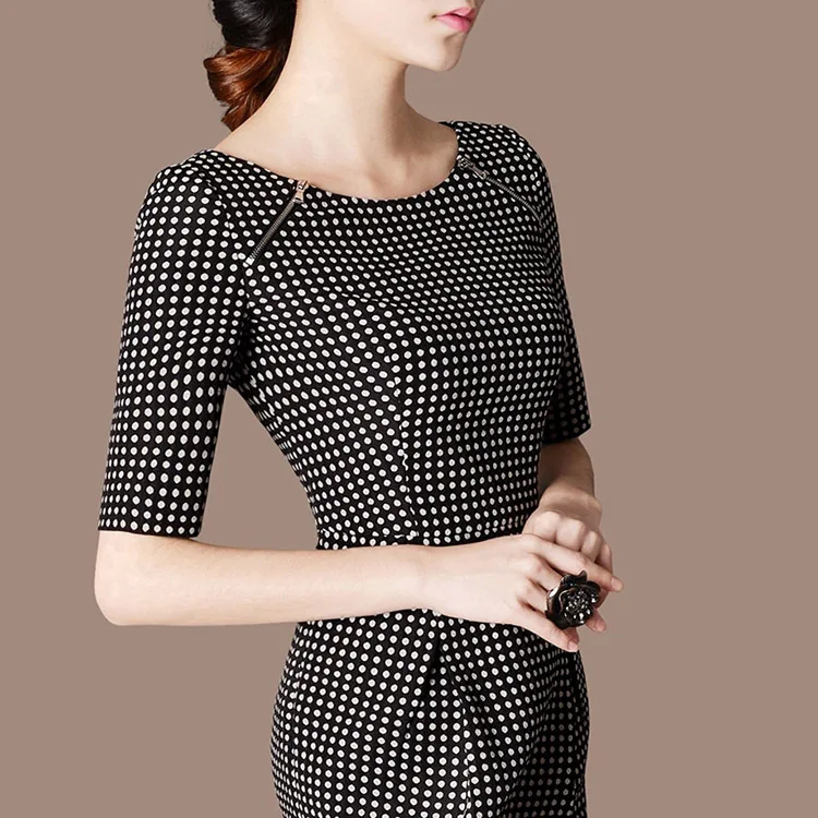 Новинка 2017 весна ПР пригородных Тонкий волна жаккардовое платье C244|jacquard dress|dress
