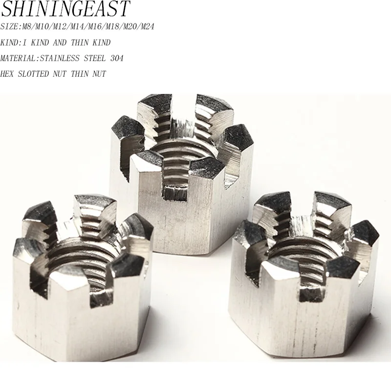 2-10pcs/lot M8-M24 M8-M20 1 kind thin kind stainless steel 304 slotted hex nut thin hexagon nut hardware fasteners972
2-10pcs/lot M8-M24 M8-M20 1 kind thin kind stainless steel 304 slotted hex nut thin hexagon nut hardware fasteners972