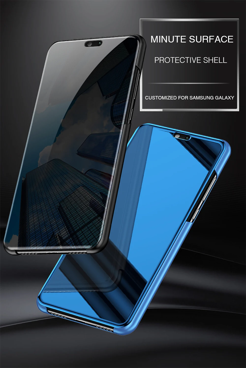 Smart Mirror Flip Phone Case For Samsung Galaxy S9 S8 S7 S6 Edge Plus (17)