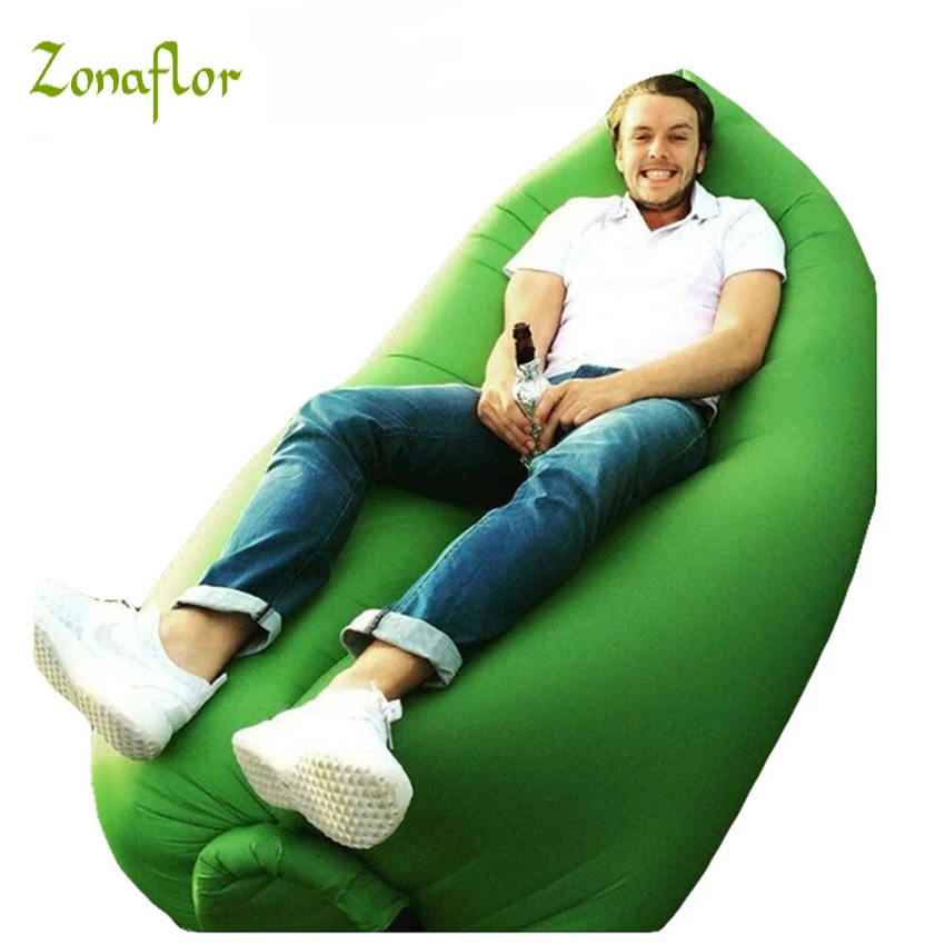 Image Zonaflor Lazy Inflatable Sofa Outdoor Beach Sleep Bed Home Garden Party Swimming Pool Float Waterproof Folding Inflatable Sofa