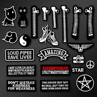 ZIPPER CAT DOG FISH Iron On Patch Clothing Embroidered Sewing Applique Sew On Fabric Badge Apparel Accessories Patches image