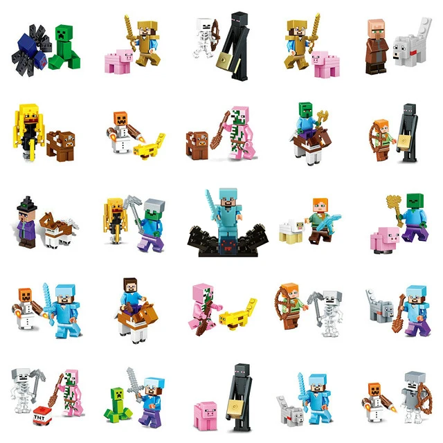Minecraft Legoings Figures Blocks Toys Steve Zombie Legoings Figure Minecrafted Action Alex Witch Zombie Skeleton My World 8IN1
Minecraft Legoings Figures Blocks Toys Steve Zombie Legoings Figure Minecrafted Action Alex Witch Zombie Skeleton My World 8IN1