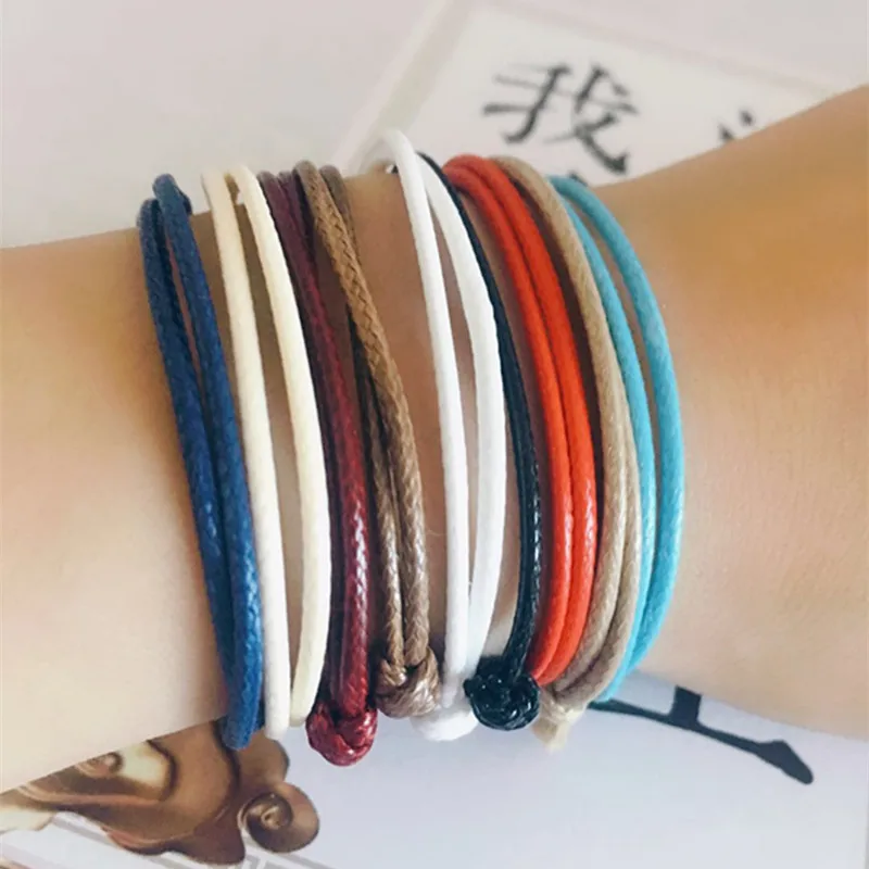 9 Color DIY lovers Rope bracelet Fashion Colorful Handmade lace up Casual Adjustbale Bracelet for Women and Men
9 Color DIY lovers Rope bracelet Fashion Colorful Handmade lace up Casual Adjustbale Bracelet for Women and Men