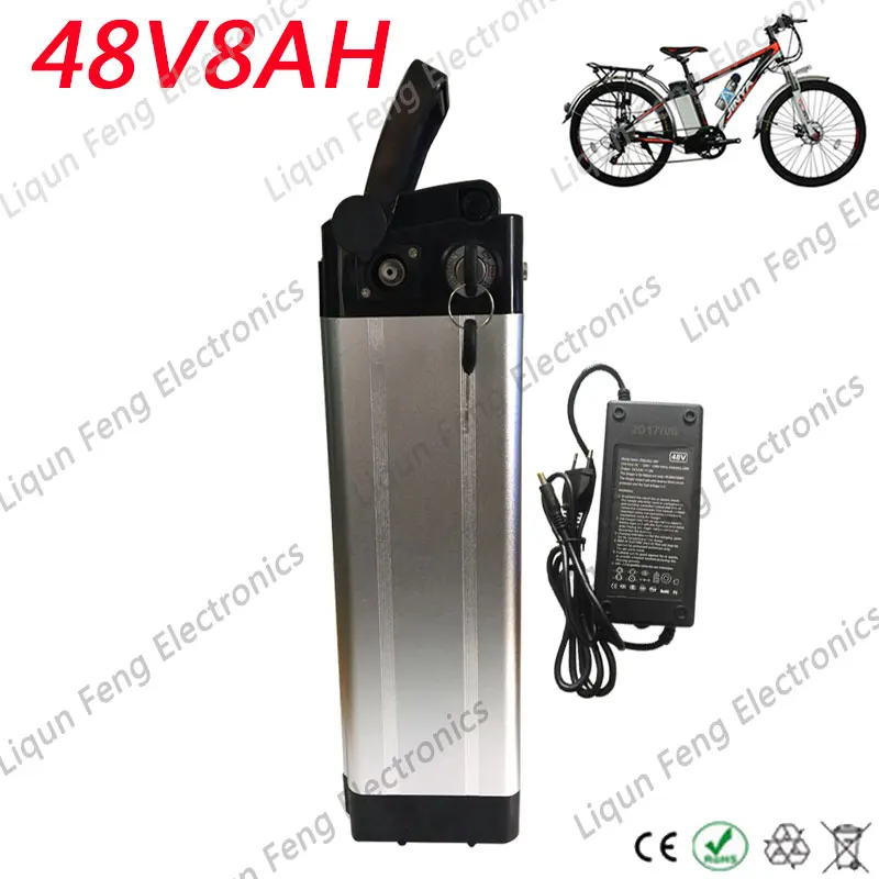 48V 8AH Silver Fish 500W Electric Bike Electric Bicycle E-bike Lithium ion Battery BMS for 48V Bafang/8fun wheel Motor 8000MAh
48V 8AH Silver Fish 500W Electric Bike Electric Bicycle E-bike Lithium ion Battery BMS for 48V Bafang/8fun wheel Motor 8000MAh