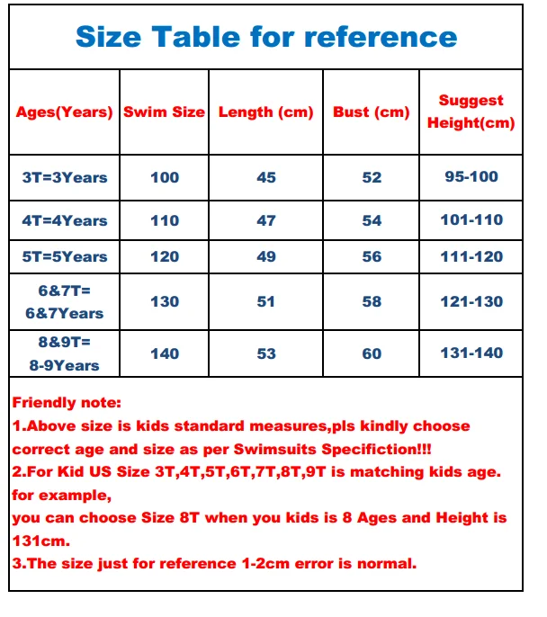 6700 size table