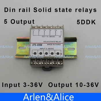 5DDK 5 Channel Din rail SSR quintuplicate five input 3~36VDC output 10~36VDC single phase DC solid state relay
5DDK 5 Channel Din rail SSR quintuplicate five input 3~36VDC output 10~36VDC single phase DC solid state relay