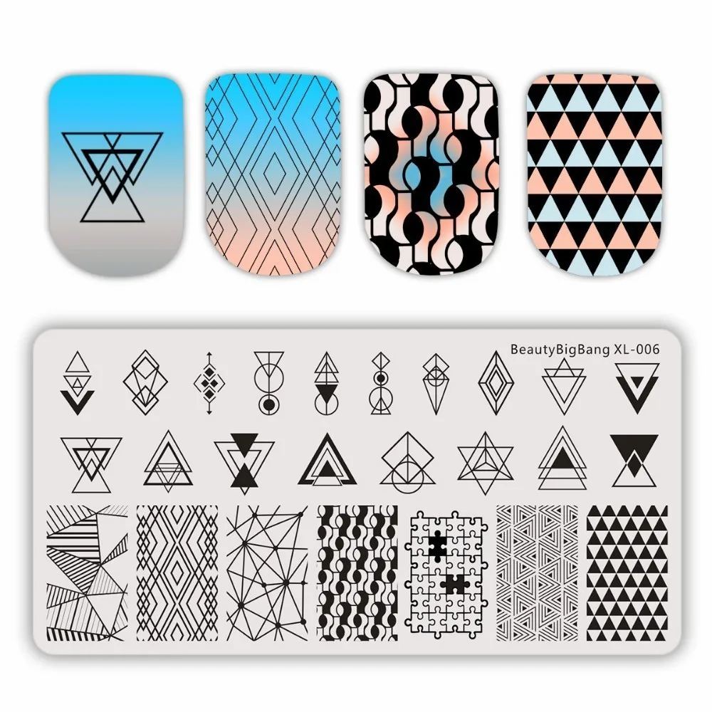 BeautyBigBang Nail Art Stamping Plate Template Rectangle Summer Flower Geometry Nail Art Stamp Template Image Plate Stencils
BeautyBigBang Nail Art Stamping Plate Template Rectangle Summer Flower Geometry Nail Art Stamp Template Image Plate Stencils