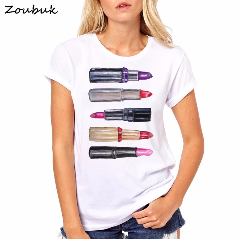 2018 new women's lipstick printed t shirt women fashion Makeup tshirts summer white casual tee shirt female tops tee plus size
2018 new women's lipstick printed t shirt women fashion Makeup tshirts summer white casual tee shirt female tops tee plus size