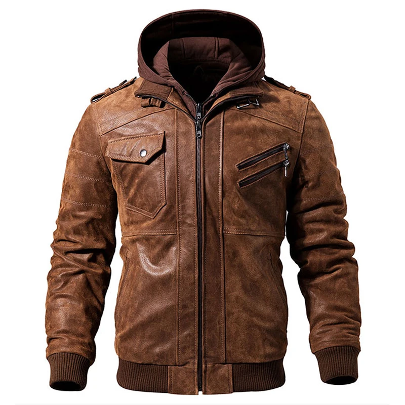 Vintage Hooded Genuine Leather Jacket and Coats Plus Size XXXL Autos Biker Mans Real Leather Jacket Brand Old Fashion Streetwear
Vintage Hooded Genuine Leather Jacket and Coats Plus Size XXXL Autos Biker Mans Real Leather Jacket Brand Old Fashion Streetwear