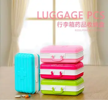 Color Mini Portable Suitcase Design 6 Grid Small Kit Capsule Box Organizer Pill Storage Container
Color Mini Portable Suitcase Design 6 Grid Small Kit Capsule Box Organizer Pill Storage Container