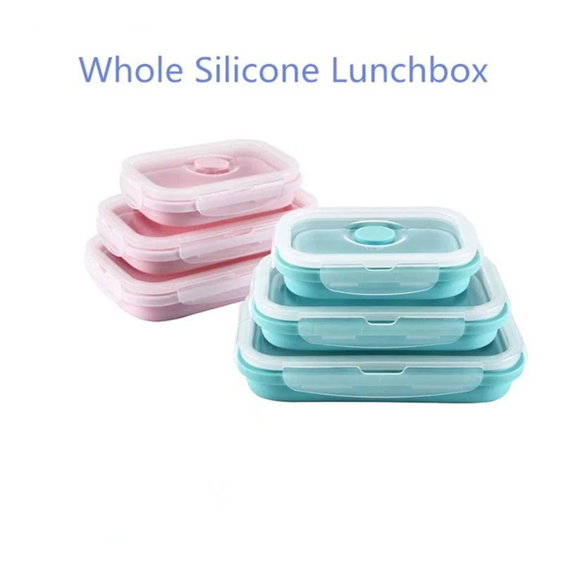 3PCS Portable Rectangle Whole Silicone Lunchbox Scalable Folding Bento Box Food Container with Circular Hole for Dinnerware Set
3PCS Portable Rectangle Whole Silicone Lunchbox Scalable Folding Bento Box Food Container with Circular Hole for Dinnerware Set
