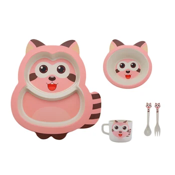 New Hot 5pc Raccoon Shape Cartoon Feeding Dishes Bowl Tableware Set Dinnerware For Children dinner Tableware Christmas gift
New Hot 5pc Raccoon Shape Cartoon Feeding Dishes Bowl Tableware Set Dinnerware For Children dinner Tableware Christmas gift