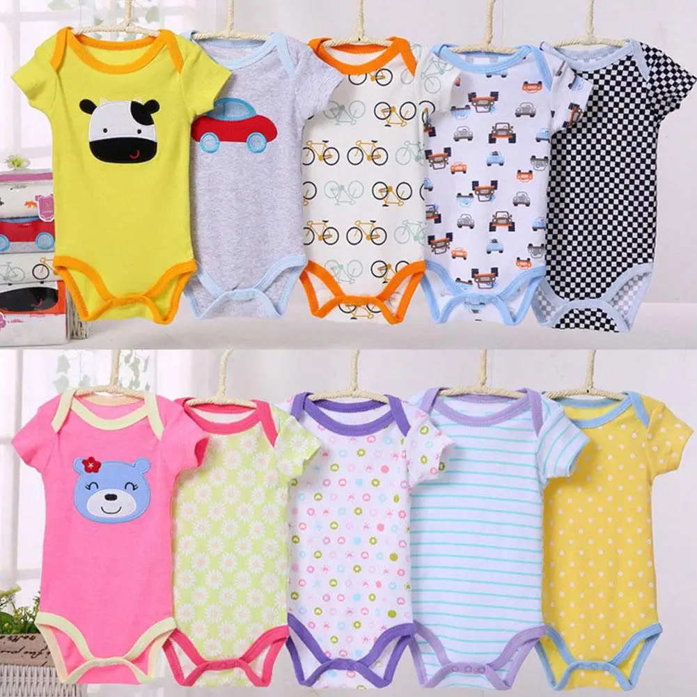 Kidlove 5 Pcs Infant Boys Girls Summer Casual Cute Cartoon Printing Short Sleeve Romper Random Color
Kidlove 5 Pcs Infant Boys Girls Summer Casual Cute Cartoon Printing Short Sleeve Romper Random Color