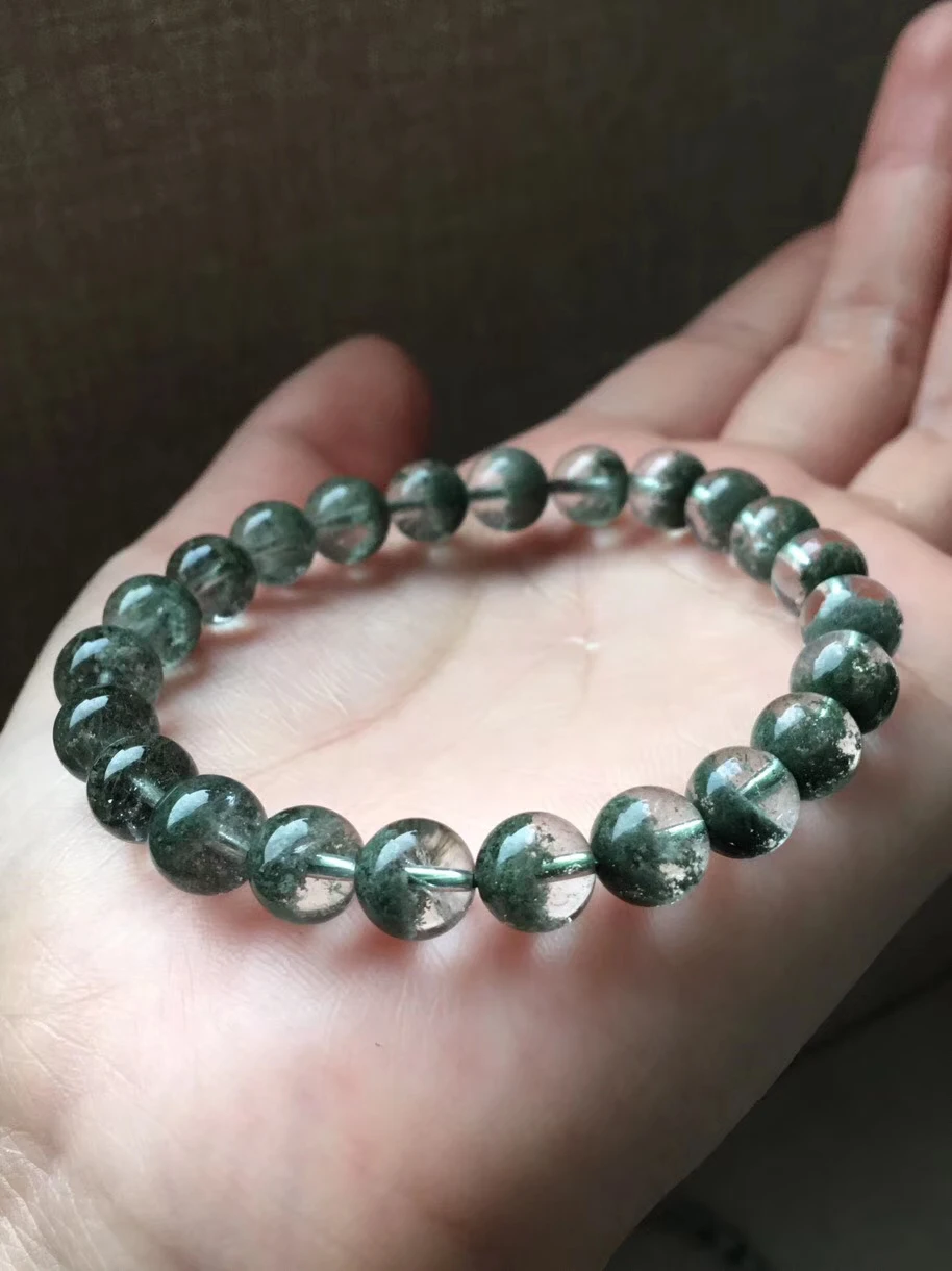Top Quality Natural Green Phantom Quartz Ghost Crystal 8.2mm Clear Round Beads Stretch Women Men Bracelet AAAAA Certificate
Top Quality Natural Green Phantom Quartz Ghost Crystal 8.2mm Clear Round Beads Stretch Women Men Bracelet AAAAA Certificate