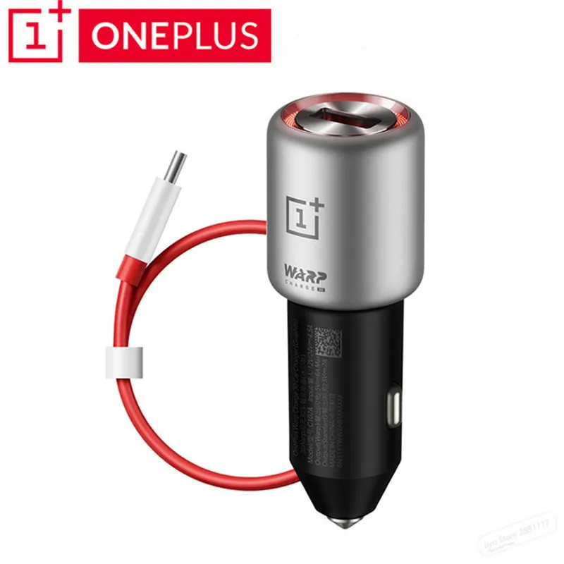 

Original Oneplus Warp Charge 30 Car Charger Output 5V 6A Max EU UK Input 12V 24V Normal QC For Oneplus 3/3T/5 / 5T / 6 / 6T / 7