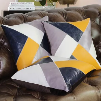Square cow leather pillow cushion with core , decorative single side real fur throw for furniture upholstery , sofa pillow
Square cow leather pillow cushion with core , decorative single side real fur throw for furniture upholstery , sofa pillow