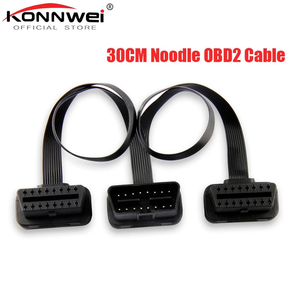 30cm Flat Thin As Noodle OBD2 OBDII OBD 16Pin ELM327 1 Male To 2 Female Elbow Extension Cable Diagnostic Scanner ODB 2 Connector
30cm Flat Thin As Noodle OBD2 OBDII OBD 16Pin ELM327 1 Male To 2 Female Elbow Extension Cable Diagnostic Scanner ODB 2 Connector