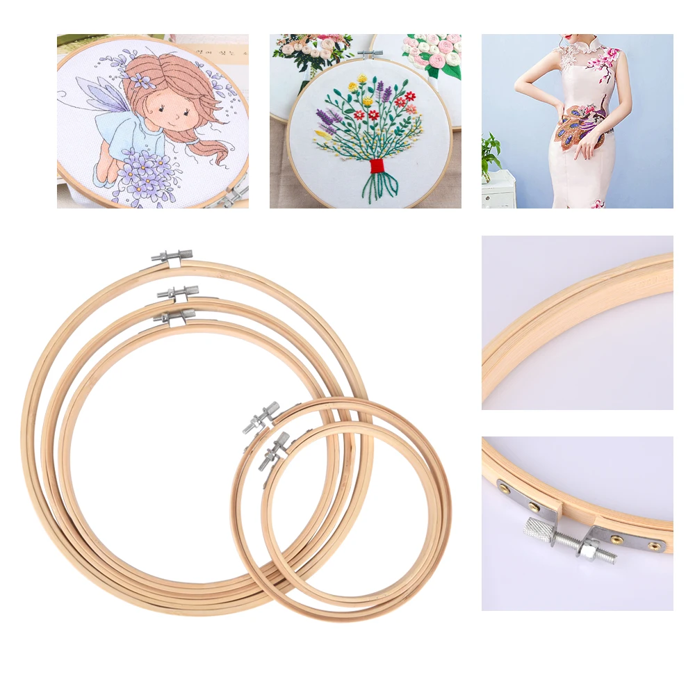 5 PCS Different Sizes Embroidery Hoop Circle Set Bamboo Frame Art Craft DIY Cross Stitch Chinese Traditional Sewing Manual Tools
5 PCS Different Sizes Embroidery Hoop Circle Set Bamboo Frame Art Craft DIY Cross Stitch Chinese Traditional Sewing Manual Tools