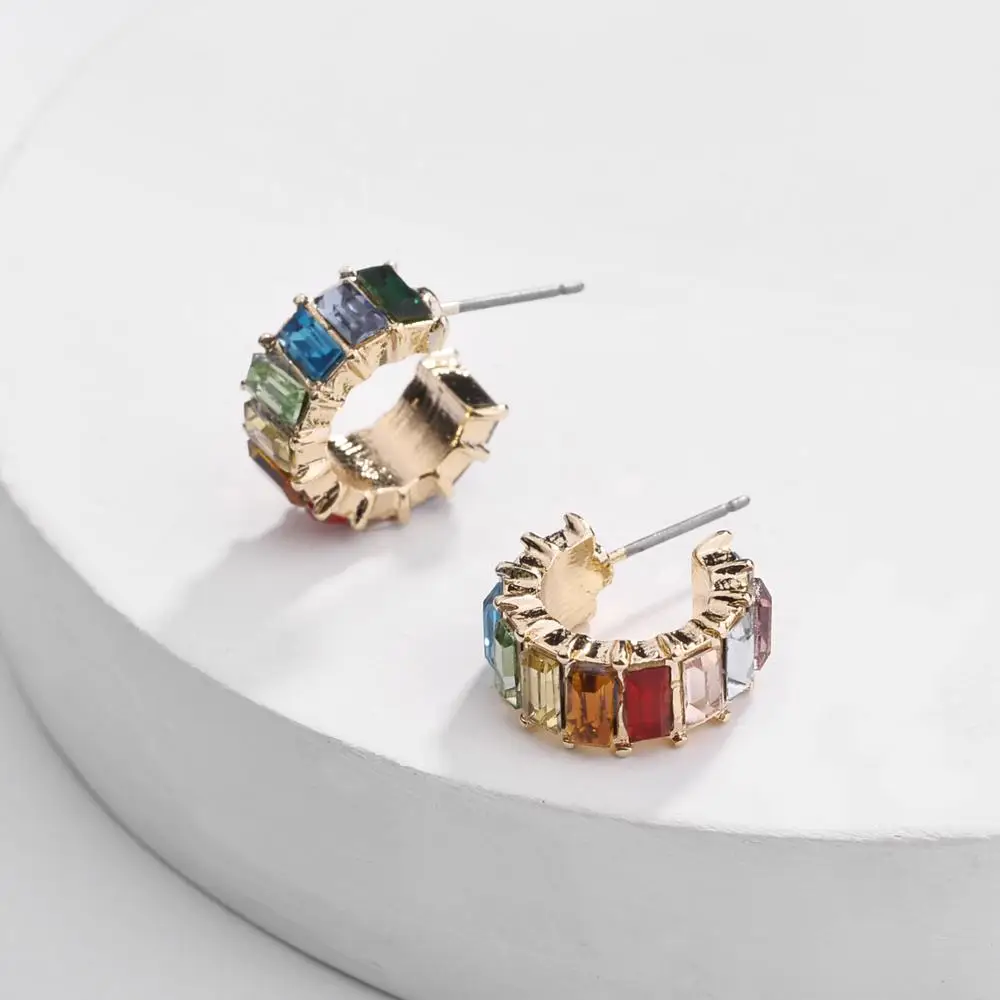 ZWPON Abreast Rainbow Crystal Pave C Shape Hoop Earrings 2019 Trendy Designer Jewelry Wholesale
ZWPON Abreast Rainbow Crystal Pave C Shape Hoop Earrings 2019 Trendy Designer Jewelry Wholesale