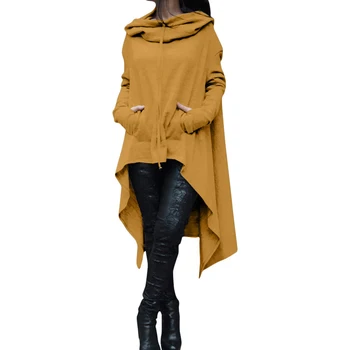 Women Autumn Spring Irregular Lap Casual Hooded Sweatshirt Strap Pocket Designed Long Sleeves Plus Size 9 Colors Coat FS0477
Women Autumn Spring Irregular Lap Casual Hooded Sweatshirt Strap Pocket Designed Long Sleeves Plus Size 9 Colors Coat FS0477