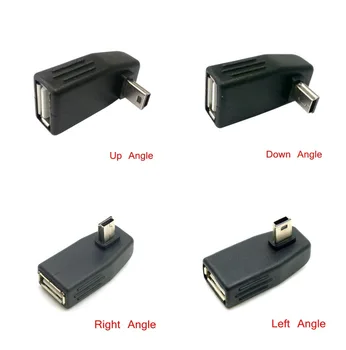 Mini USB 2.0 Up & Down & Left & Right Anlgled OTG USB Female to Mini 5P Male Adapter Connector 90D USB OTG HOST
Mini USB 2.0 Up & Down & Left & Right Anlgled OTG USB Female to Mini 5P Male Adapter Connector 90D USB OTG HOST