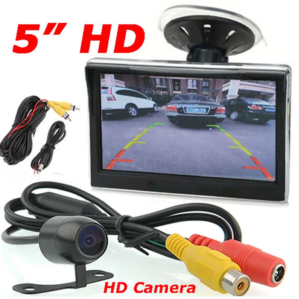 5" TFT LCD HD Color Screen Car Monitor Reversing Parking Rear View System +170 Degree Waterproof Reverse Backup Camera
5" TFT LCD HD Color Screen Car Monitor Reversing Parking Rear View System +170 Degree Waterproof Reverse Backup Camera