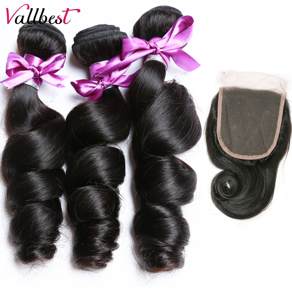 Vallbest Loose Wave Bundles With Closure Human Hair 3 Bundles With Lace Closure Brazilian Hair Weave Bundles Remy Hair Extension
Vallbest Loose Wave Bundles With Closure Human Hair 3 Bundles With Lace Closure Brazilian Hair Weave Bundles Remy Hair Extension