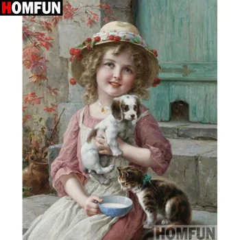 HOMFUN Full Square/Round Drill 5D DIY Diamond Painting "Girl, cat, dog" Embroidery Cross Stitch 3D Home Decor Gift A17576
HOMFUN Full Square/Round Drill 5D DIY Diamond Painting "Girl, cat, dog" Embroidery Cross Stitch 3D Home Decor Gift A17576