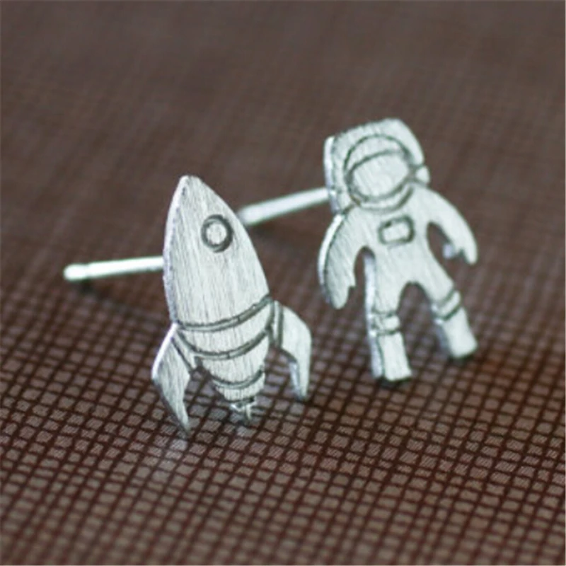 1 Pair Rocket Spaceman Studs Astronaut Spacecute Rocket shape Silver Plated Funny Earring For Women Accessories
1 Pair Rocket Spaceman Studs Astronaut Spacecute Rocket shape Silver Plated Funny Earring For Women Accessories