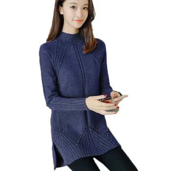 Women Autumn Knitted Long Pullovers Sweater Ladies Slim Beading Split Warm Thick Crochet Knitwear Sweaters outfit Tops
Women Autumn Knitted Long Pullovers Sweater Ladies Slim Beading Split Warm Thick Crochet Knitwear Sweaters outfit Tops