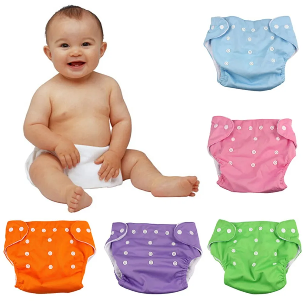 Фото Lovely reusable baby diapers Adjustable nappies training pants waterproof newborn cloth diaper fraldas good | Мать и ребенок