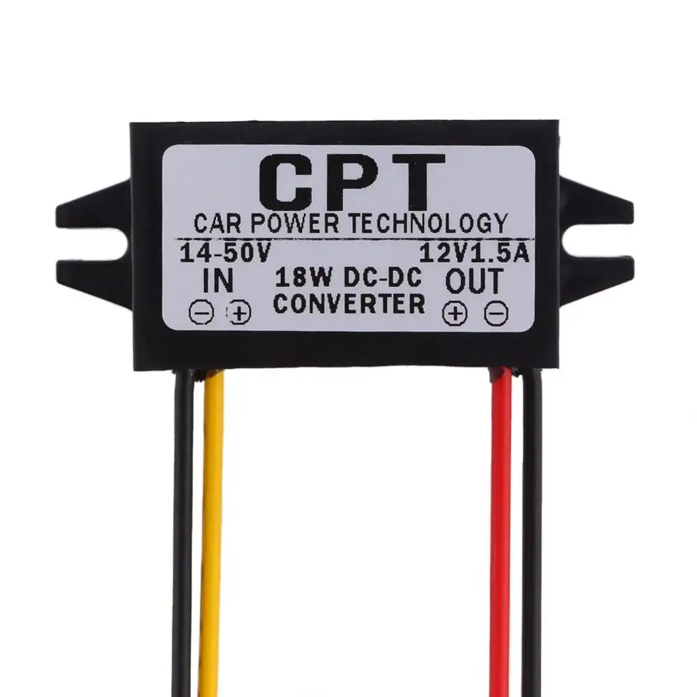 5.5*2.5 18W DC-DC Converter Buck Module 14-50V to 12V Output Car Power Step Down Regulator Adapter with 30cm Cable
5.5*2.5 18W DC-DC Converter Buck Module 14-50V to 12V Output Car Power Step Down Regulator Adapter with 30cm Cable