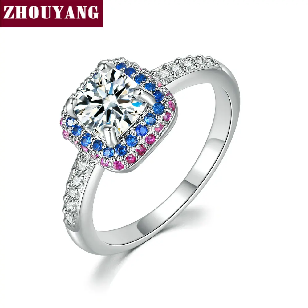 ZHOUYANG Ring For Women Luxury Four Claw Princess Cut Multicolor Cubic Zirconia Silver Color Wedding Gift Fashion Jewelry DZR003
ZHOUYANG Ring For Women Luxury Four Claw Princess Cut Multicolor Cubic Zirconia Silver Color Wedding Gift Fashion Jewelry DZR003
