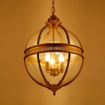Heavy wind American pendant lamps wrought iron glass lamp bar restaurant art creative gilded bronze pendant light ZL300
Heavy wind American pendant lamps wrought iron glass lamp bar restaurant art creative gilded bronze pendant light ZL300