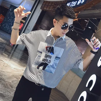 2019 Spring And Summer New Korean Version Of The Sven Men's Vertical Stripes Bat Sleeves Loose Head Couple Casual Polo Shirt
2019 Spring And Summer New Korean Version Of The Sven Men's Vertical Stripes Bat Sleeves Loose Head Couple Casual Polo Shirt