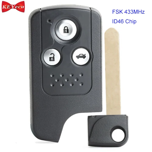 KEYECU for Honda Accord 2012 2013 2014 2015 Remote Control Car Key Fob FSK 433MHz ID46 Chip 
KEYECU for Honda Accord 2012 2013 2014 2015 Remote Control Car Key Fob FSK 433MHz ID46 Chip