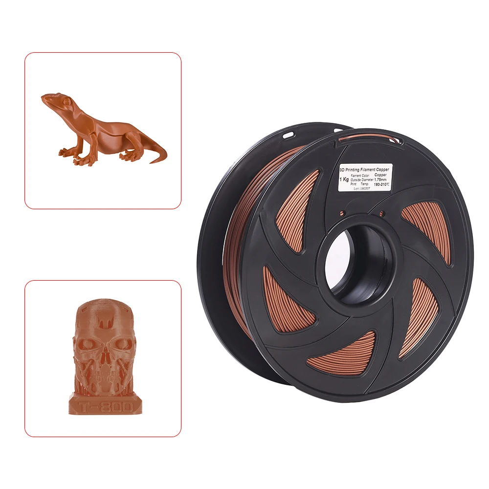 3D Printer Filament Blending copper with degradable PLA No Polishing Needed 1.75mm 1kg Spool 3D Printing Material
3D Printer Filament Blending copper with degradable PLA No Polishing Needed 1.75mm 1kg Spool 3D Printing Material