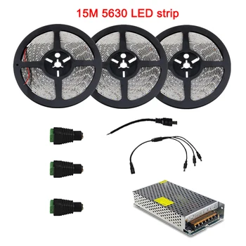 15M 5630 5730 SMD LED Strip Waterproof Flexible Diode Tape Cold White Warm White + DC12V 10A Power Supply Full Set for Garland
15M 5630 5730 SMD LED Strip Waterproof Flexible Diode Tape Cold White Warm White + DC12V 10A Power Supply Full Set for Garland