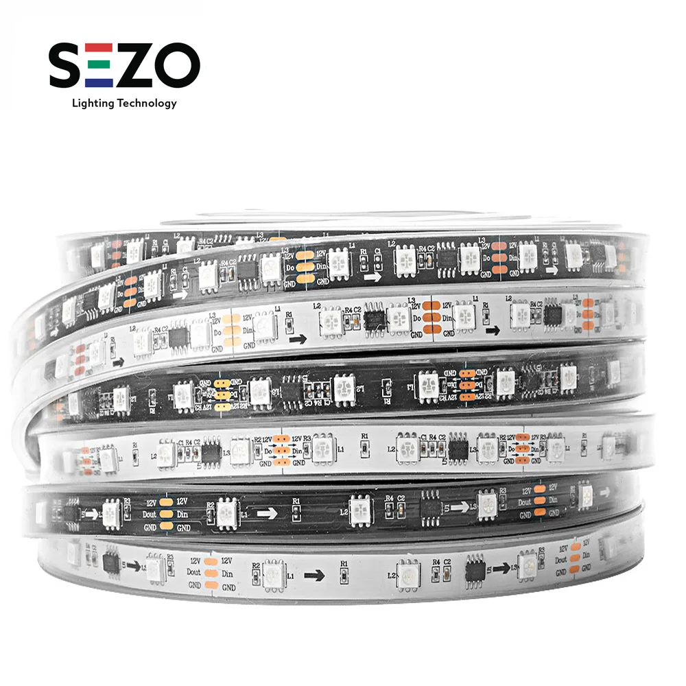 WS2811 RGB LED Strip 30/48/60/96/144leds/m Led Pixels 5050 SMD External 1 Ic Control 3 Leds Normal/Bright Addressable 5m DC12V
WS2811 RGB LED Strip 30/48/60/96/144leds/m Led Pixels 5050 SMD External 1 Ic Control 3 Leds Normal/Bright Addressable 5m DC12V