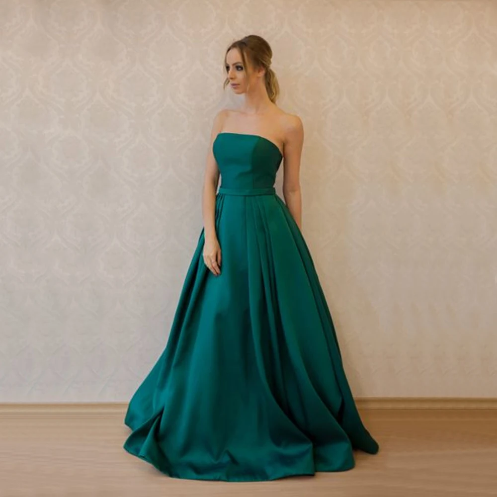 Elegant Green Long Formal Dress 2019 Strapless Floor Length High Quality Satin Bridesmaid Dresses Custom Made Wedding Party Gown
Elegant Green Long Formal Dress 2019 Strapless Floor Length High Quality Satin Bridesmaid Dresses Custom Made Wedding Party Gown
