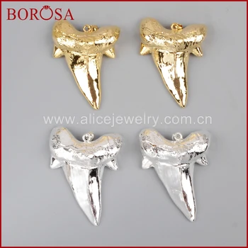 BOROSA 5PCS Shark Teeth Full Gold Silver Color Brown Resin Pendant Beads Druzy Charm for Necklace Making for Women G1334 S1334
BOROSA 5PCS Shark Teeth Full Gold Silver Color Brown Resin Pendant Beads Druzy Charm for Necklace Making for Women G1334 S1334