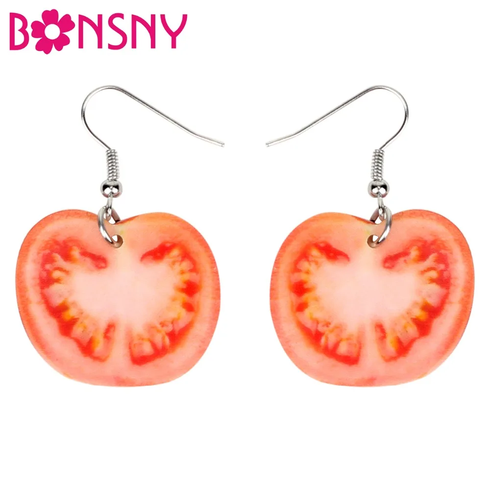 Bonsny Acrylic A Piece Of Big Tomato Earrings Dangle Drop Novelty Fruit Vegetables Jewelry For Women Girls Ladies Food Charms
Bonsny Acrylic A Piece Of Big Tomato Earrings Dangle Drop Novelty Fruit Vegetables Jewelry For Women Girls Ladies Food Charms