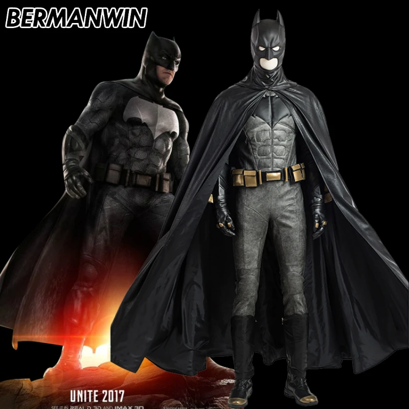 BERMANWIN High Quality Justice League Batman Costume Adult Men Superhero Batman cosplay leather outfit Halloween Cosplay Costume
BERMANWIN High Quality Justice League Batman Costume Adult Men Superhero Batman cosplay leather outfit Halloween Cosplay Costume