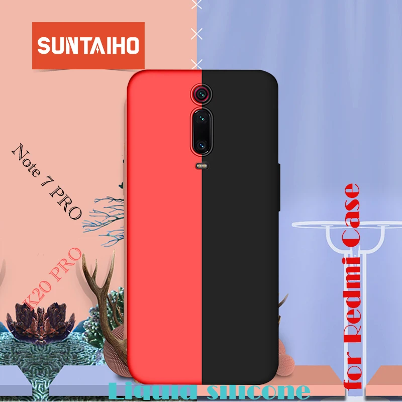 Suntaiho Silicone Case For Redmi K20 pro 6 6A remid note 7 Matte Xiaomi Mi9 redmi candy color soft Back Cover |