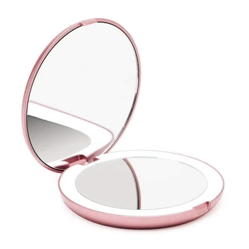 Led Light Mini Makeup Mirror Compact Pocket Face Lip Cosmetic Mirror Travel Portable Lighting Mirror 1X/5X Magnifying Foldable
Led Light Mini Makeup Mirror Compact Pocket Face Lip Cosmetic Mirror Travel Portable Lighting Mirror 1X/5X Magnifying Foldable