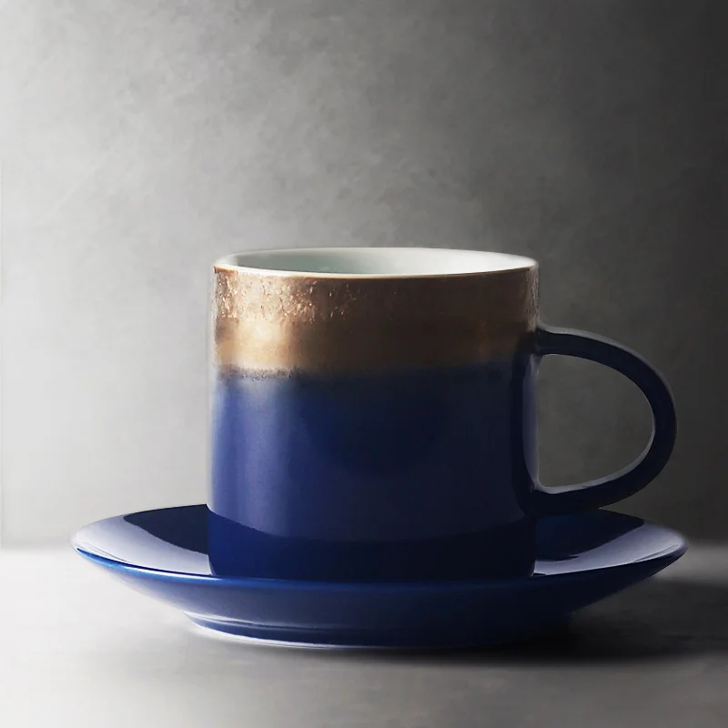 European style ceramic coffee mug with tray handgrip office creative cups and mugs deep blue gold mothers day gift handmade cup
European style ceramic coffee mug with tray handgrip office creative cups and mugs deep blue gold mothers day gift handmade cup
